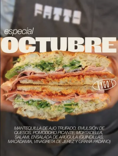 Focaccia especial de octubre Fatto